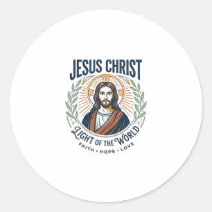 Jesus Bescheiden Mode Vrouwelijke Waarden T-Shirt Ronde Sticker