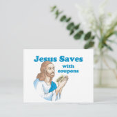 JESUS BESPAART MET COUPONS BRIEFKAART (Staand voorkant)