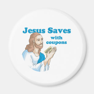 JESUS BESPAART MET COUPONS MAGNEET