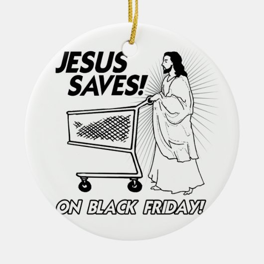 JESUS BESPART VRIJDAG ZWART -.png Keramisch Ornament (Voorkant)