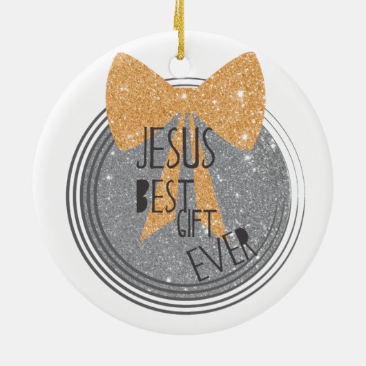 Jesus Best Gift Ever Keramisch Ornament (Achterkant)