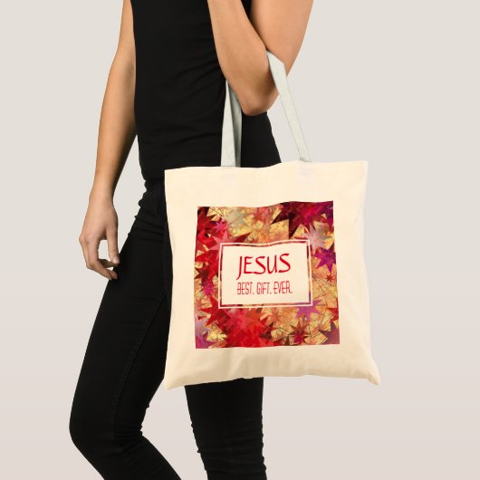JESUS BEST GIFT EVER Kerstmis Tote Bag (Voorkant (product))