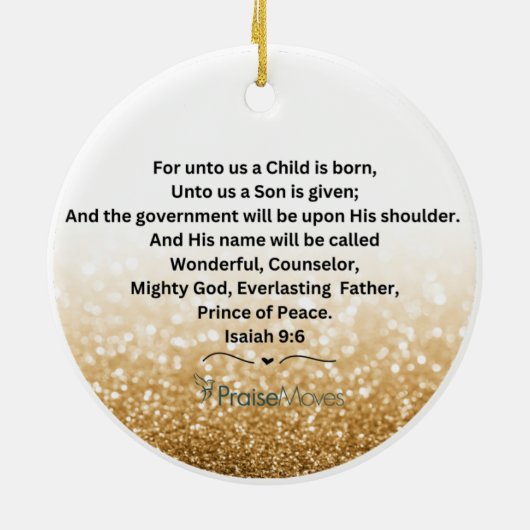 Jesus beste cadeau elk Ornament (Achterkant)