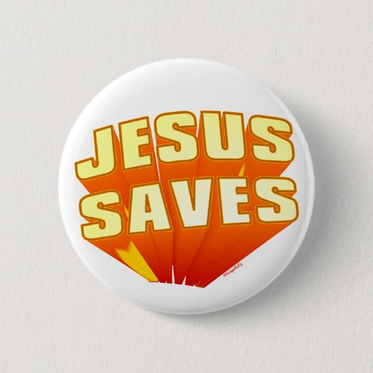 Jesus bewaart Christelijk cadeau Ronde Button 5,7 Cm (Voorkant)