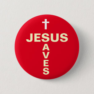 Jesus bewaart Christelijke Evangeliserende Button/ Ronde Button 5,7 Cm