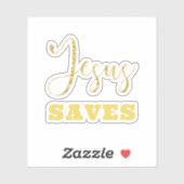 Jesus bewaart Gellow Gold Glitter Sticker (Vel)