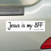 Jesus BFF Bumpersticker (Op auto)