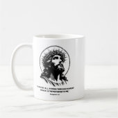 Jesus, Bible Verse Philipans 4_13 Christian God  Koffiemok (Links)