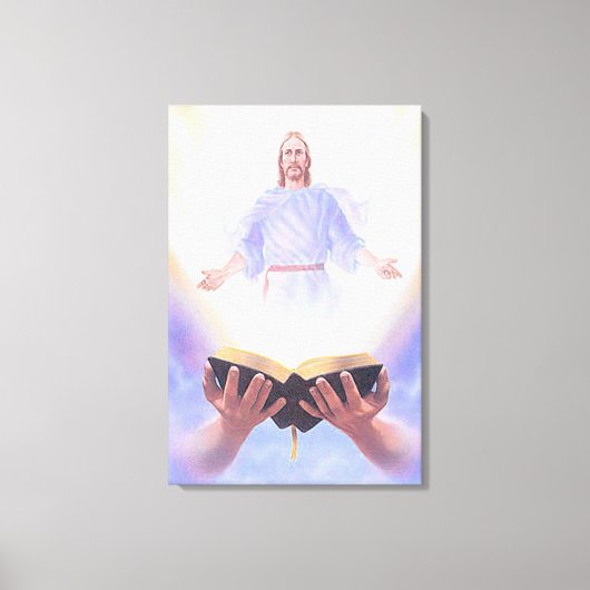 Jesus Bible Wrapped Canvas (Voorkant)