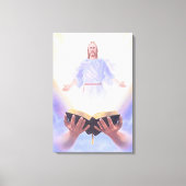 Jesus Bible Wrapped Canvas Afdruk (Voorkant)