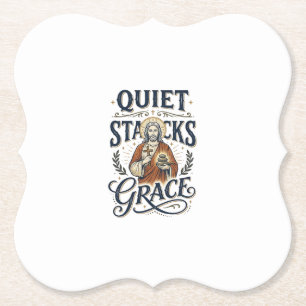 Jesus Bibliothecaris Grafische T-shirt Christelijk Kartonnen Onderzetters