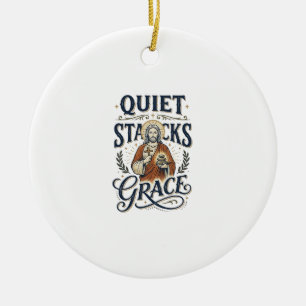 Jesus Bibliothecaris Grafische T-shirt Christelijk Keramisch Ornament