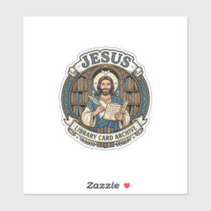 Jesus Bibliotheekkaart Archief Jesus Bibliotheekka Sticker