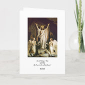 Jesus bij het Openen van Graf Feestdagen Kaart (Achterkant)