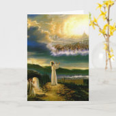 Jesus bij het Wenskaart van de Poort van de Hemel Kaart (Gele Bloem)