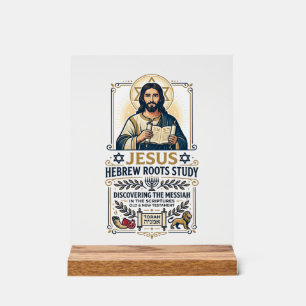 Jesus Bijbel Talen Hebreeuws Grieks Nerd Shirt Fai Acryl Bord