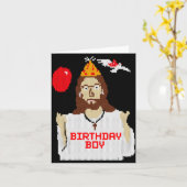Jesus Birthday Boy Christmas Essential T Shirt Kaart (Gele Bloem)