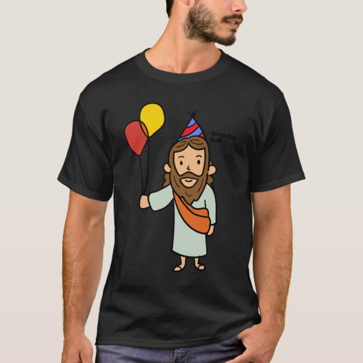Jesus Birthday Boy Kerstmis T-shirt (Voorkant)