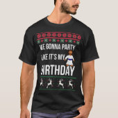 Jesus Birthday Funny Holiday Ugly Christmas Sweate T-shirt (Voorkant)