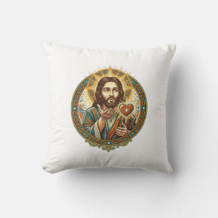 Jesus Blaast Kus Rode Hart Like Knop Humor_1 Kussen