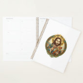 Jesus Blaast Kus Rode Hart Like Knop Humor_1 Planner (Display)