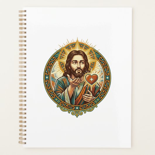 Jesus Blaast Kus Rode Hart Like Knop Humor_1 Planner (Voorkant)