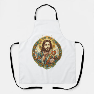 Jesus Blaast Kus Rode Hart Like Knop Humor_1 Schort