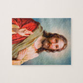 Jesus Blessing Divine Mercy katholieke thuisdecor Legpuzzel (Horizontaal)