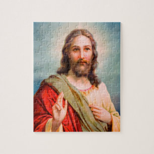 Jesus Blessing Divine Mercy katholieke thuisdecor Legpuzzel