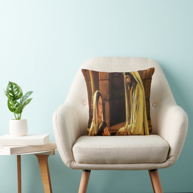 Jesus Blessing Pillow Kussen (Stoel)