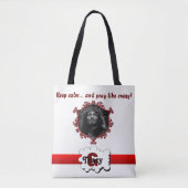 Jesus Blijf kalm & bid als gek monogram tas.b2 Tote Bag (Voorkant)
