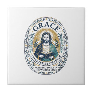 Jesus Boekclub Lezende Gemeenschap Grafische T-shi Tegeltje