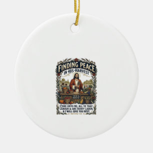 Jesus Boerenmarkt Ambachtelijk Voedsel Grafisch T- Keramisch Ornament