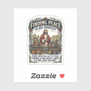Jesus Boerenmarkt Ambachtelijk Voedsel Grafisch T- Sticker