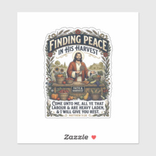 Jesus Boerenmarkt Ambachtelijk Voedsel Grafisch T- Sticker