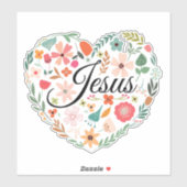 Jesus Boho Christelijk Hart Motief Inspirerend Sticker (Vel)