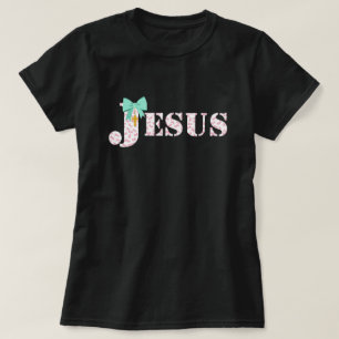 Jesus Boog Christelijk T-Shirt Roze Coquette Gel