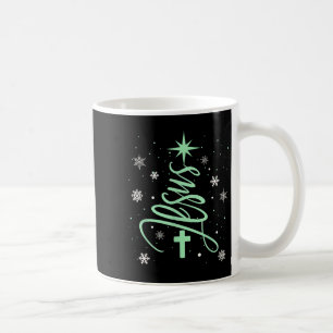 Jesus Boom Christelijke Kerst Gelofte Sneeuwvlokke Koffiemok