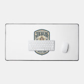 Jesus Borduurpatch Kijk Jezus Geborduurde Patch Bureaumat (Keyboard & Muis)