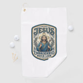 Jesus Borduurpatch Kijk Jezus Geborduurde Patch Golfhanddoek (Insitu)