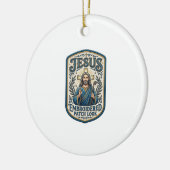 Jesus Borduurpatch Kijk Jezus Geborduurde Patch Keramisch Ornament (Links)