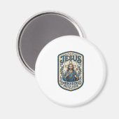 Jesus Borduurpatch Kijk Jezus Geborduurde Patch Magneet (Voorkant / Achterkant)