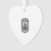 Jesus Borduurpatch Kijk Jezus Geborduurde Patch Ornament (voorkant)