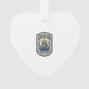 Jesus Borduurpatch Kijk Jezus Geborduurde Patch Ornament