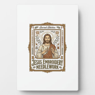 Jesus Borduurwerk Jezus Borduurnaald Fotoplaat