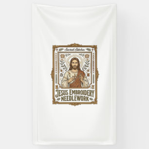 Jesus Borduurwerk Jezus Borduurnaald Spandoek