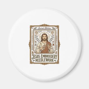 Jesus Borduurwerk Jezus Borduurwerk Naald Magneet