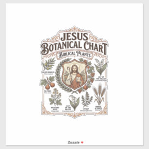 Jesus Botanische Grafiek Bijbelse Planten Jezus Bo Sticker