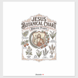 Jesus Botanische Grafiek Bijbelse Planten Jezus Bo Sticker