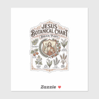 Jesus botanische kaart Bijbelse planten Jezus Bota Sticker